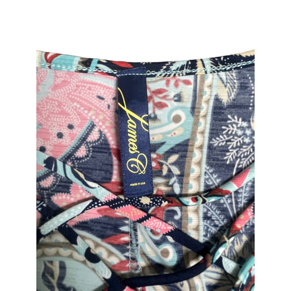 James C Paisley Dress V-Neck Women's Size Large Made in USA - Picture 6 of 11